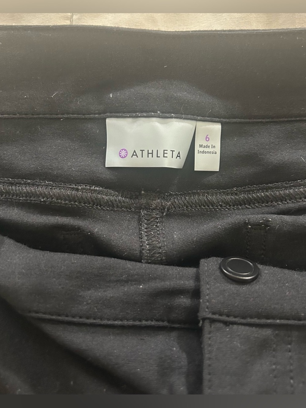 Athleta Ponte Moto Pant Black Women’s Size 6 Zip Pockets Skinny Leg - Picture 9 of 10